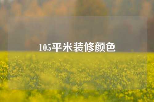 105平米装修颜色