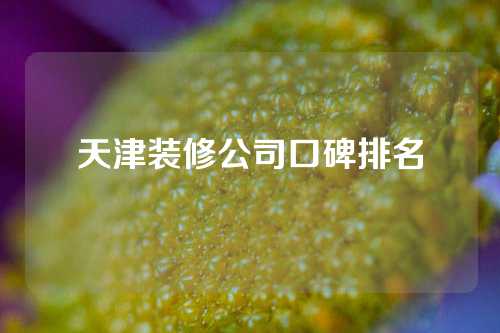 天津装修公司口碑排名