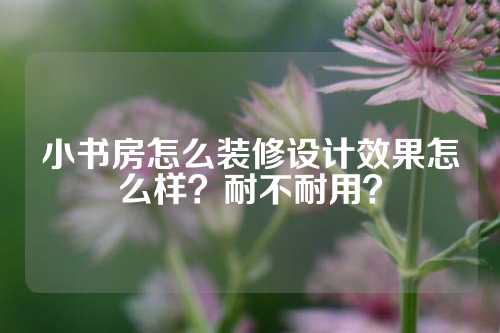 小书房怎么装修设计效果怎么样？耐不耐用？