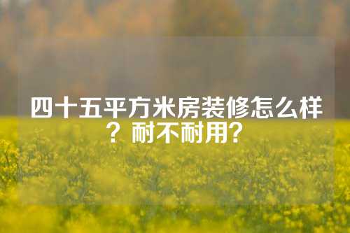 四十五平方米房装修怎么样？耐不耐用？