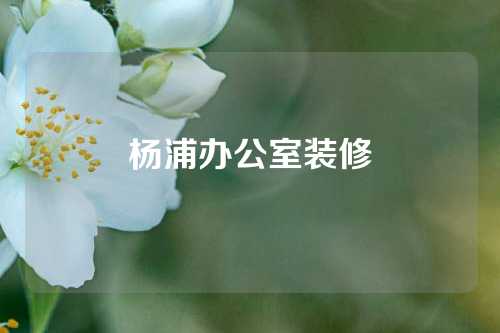 杨浦办公室装修