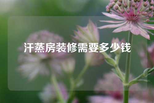 汗蒸房装修需要多少钱