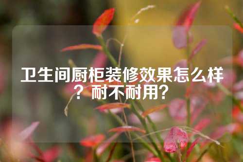 卫生间厨柜装修效果怎么样？耐不耐用？