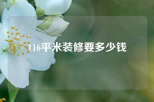 116平米装修要多少钱