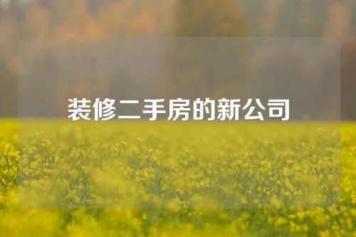 装修二手房的新公司