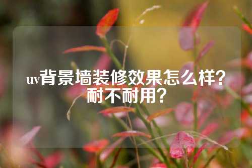 uv背景墙装修效果怎么样？耐不耐用？