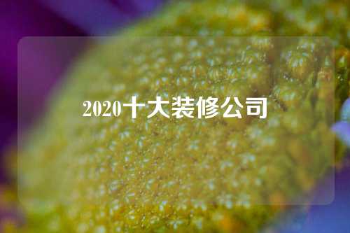 2020十大装修公司