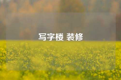 写字楼 装修