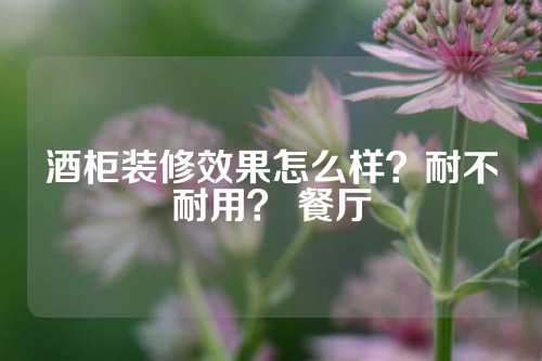 酒柜装修效果怎么样？耐不耐用？ 餐厅