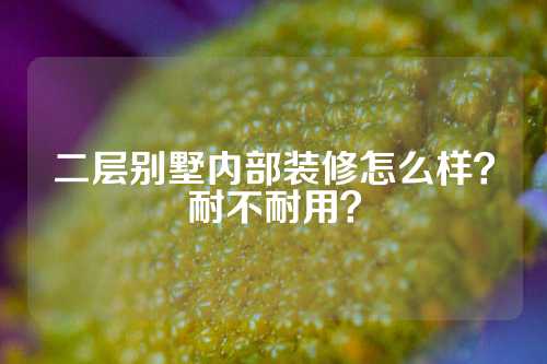 二层别墅内部装修怎么样？耐不耐用？