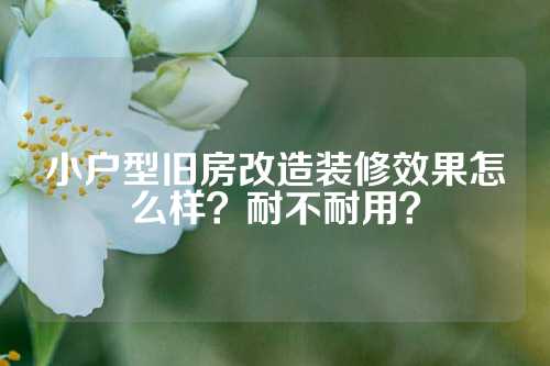 小户型旧房改造装修效果怎么样？耐不耐用？