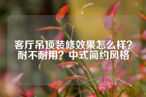 客厅吊顶装修效果怎么样？耐不耐用？中式简约风格