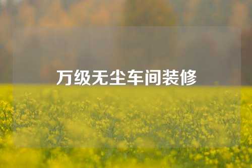 万级无尘车间装修