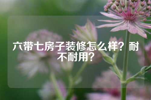 六带七房子装修怎么样？耐不耐用？