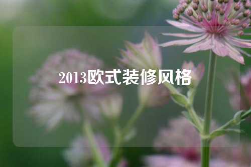 2013欧式装修风格