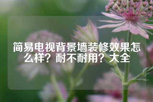 简易电视背景墙装修效果怎么样？耐不耐用？大全