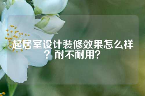 起居室设计装修效果怎么样？耐不耐用？