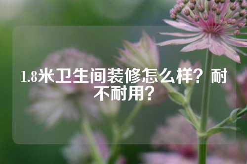 1.8米卫生间装修怎么样？耐不耐用？