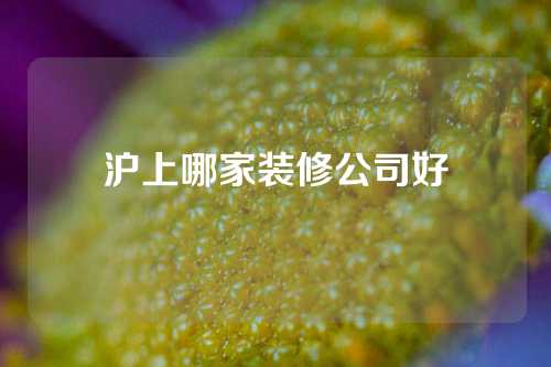 沪上哪家装修公司好