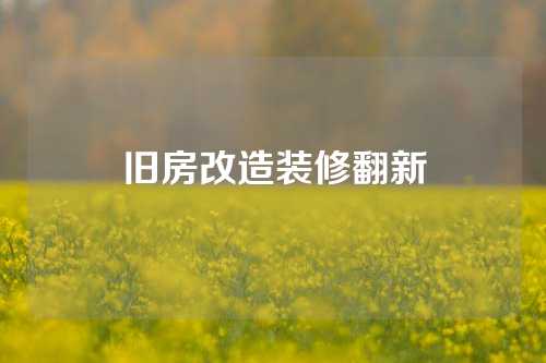 旧房改造装修翻新