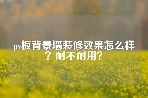 pv板背景墙装修效果怎么样？耐不耐用？