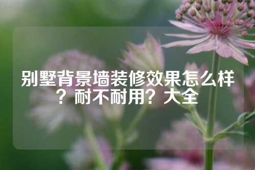 别墅背景墙装修效果怎么样？耐不耐用？大全