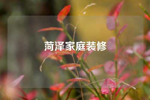 菏泽家庭装修