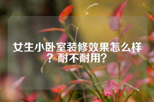 女生小卧室装修效果怎么样？耐不耐用？