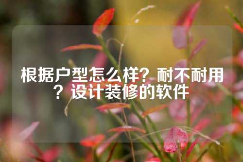 根据户型怎么样？耐不耐用？设计装修的软件