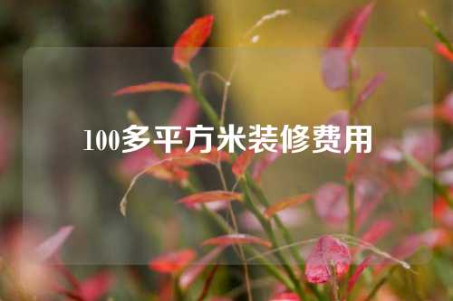 100多平方米装修费用