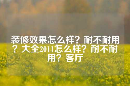 装修效果怎么样？耐不耐用？大全2011怎么样？耐不耐用？客厅