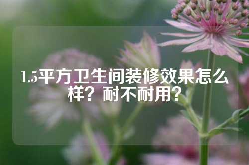 1.5平方卫生间装修效果怎么样？耐不耐用？