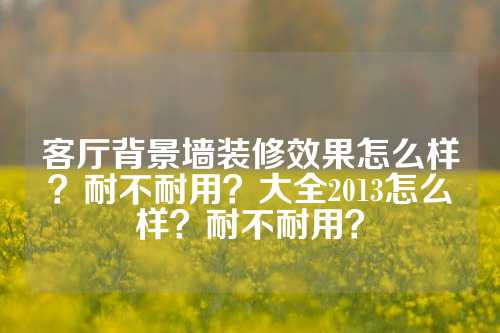 客厅背景墙装修效果怎么样？耐不耐用？大全2013怎么样？耐不耐用？