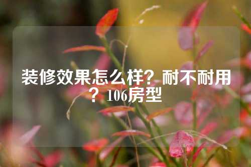 装修效果怎么样？耐不耐用？106房型