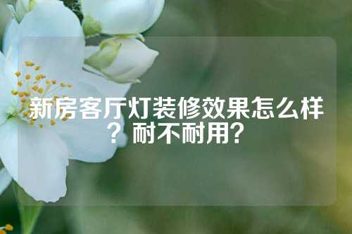 新房客厅灯装修效果怎么样？耐不耐用？