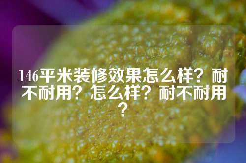 146平米装修效果怎么样？耐不耐用？怎么样？耐不耐用？