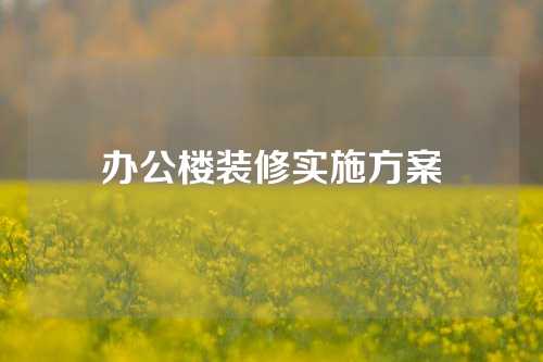 办公楼装修实施方案