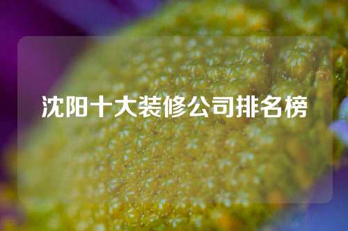 沈阳十大装修公司排名榜