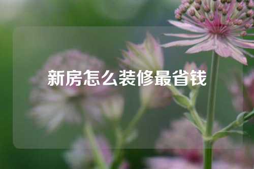 新房怎么装修最省钱