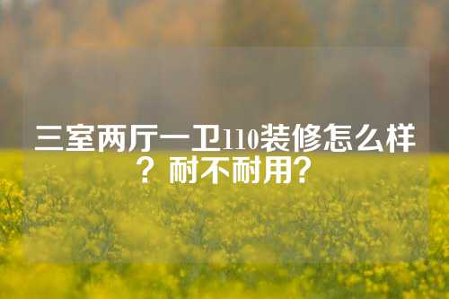 三室两厅一卫110装修怎么样？耐不耐用？