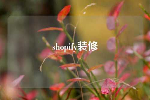 shopify装修